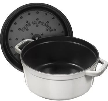 Puodas żeliwny apvalus Staub - 2.6 ltr, Balta trufla