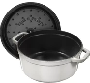 Puodas żeliwny apvalus Staub - 2.6 ltr, Balta trufla kaina
