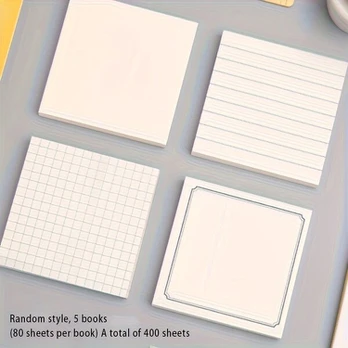 80 Lapų Lipnių Užrašų Lapeliai: 3X3 Tinklelis, Baltas