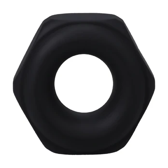 Rock Solid The Nutt Silicone Bolt-Shaped Support Ring Black