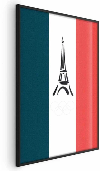 Artgeist Plakatas - Graphic Eiffel Tower Against the French Flag