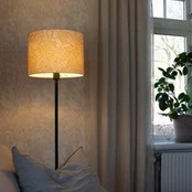Stovas Amy, geltonas/juodas, aukštis 150 cm, tekstilė, E27