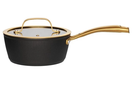 Maku puodas su dangčiu Eclipse, juodas/auksinis, 1.6 L, 18 cm