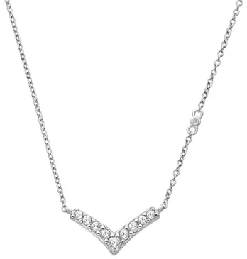 Hot Diamonds Sparkling Sidabrinis Necklace with Diamond Lustre DN231
