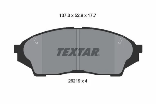 Stabdžių trinkelių rinkinys, diskinis stabdys TEXTAR 2621901