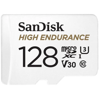 SanDisk MAX ENDURANCE microSDXC 128GB + SD adapteris 60 000 valandų, EAN: 619659178529