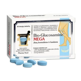 Maisto papildas Bio-Glucosamine Mega 500 mg, 60 tablečių