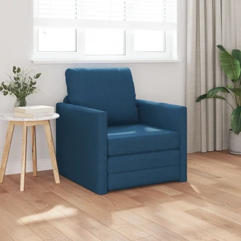 Grindų Sofa-Lova 2in1 Mėlyna 74x77x81 cm Audinys