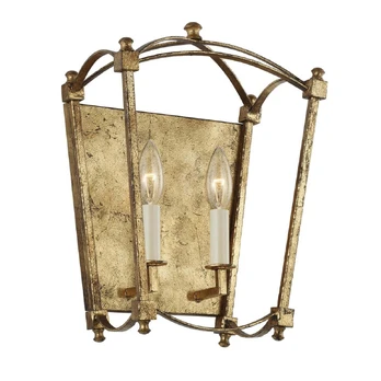 Šviestuvas sieninis Elstead Lighting Thayer, E14, 2 x 40 W, aukso sp.
