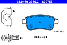 ATE 13.0460-2756.2 Brake pad set