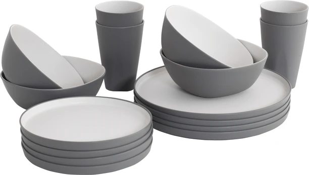 Outwell - Gala 4 Person Dinner Set - Grey Mist
