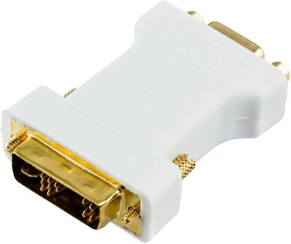 DELTACO DVI adapter analog DVI - analog VGA, ha - ho, vit