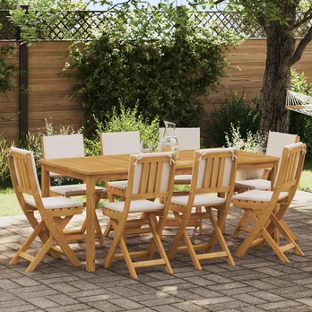 Lauko bistro kėdės 8 pcs Kreminė balta 38 x 46 x 85 cm