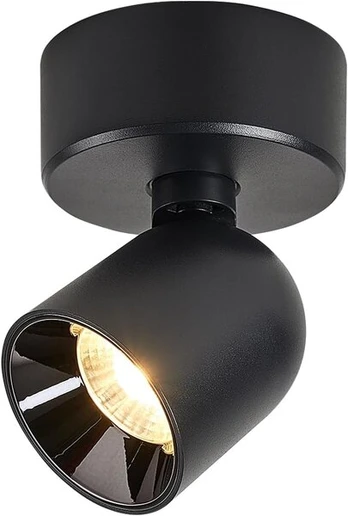 Pasukamas LED lubinis prožektorius 12W 3000K 9x13cm Juodas