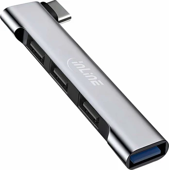 C2G „InLine® Slim“ USB-C šakotuvas, 4 prievadų, USB 3.0 + 3 USB 2.0, plonas dizainas