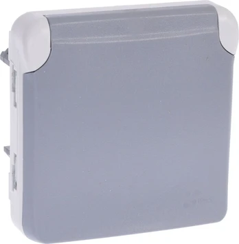 Legrand Plexo lizdas 2p+z su pertvara, pilkas