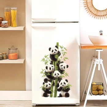 Panda bambuko sienos lipdukas