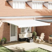 automatinė įtraukiama markizė su LED balta 450x300 cm kaina