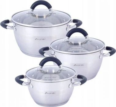 Puodų rinkinys Kamille KM5754 (1.8l, 2.5l, 3.5l.)
