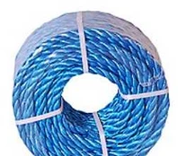 Roliba polyreb blå 10 mm - 3-slået minirulle 20 meter