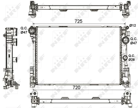 Variklio radiatorius NRF NRF 53113