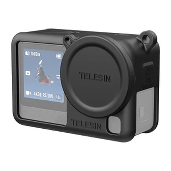 Telesin Silicone Protective Case for DJI Osmo Action 6 juodos spalvos