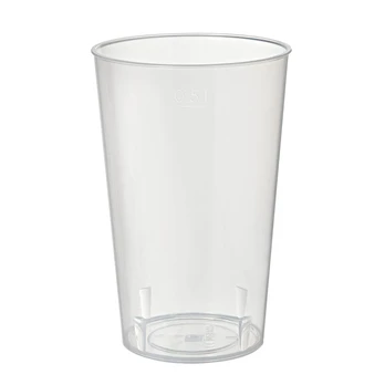 Daugkartinė stiklinė (skaidri, 500 ml., 150 vnt.)