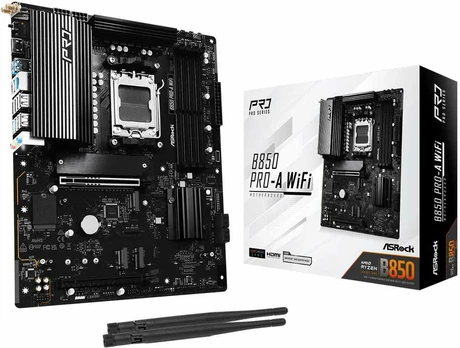 Pagrindinė plokštė Asrock B850 Pro-A WiFi AMD B850 Socket AM5 ATX