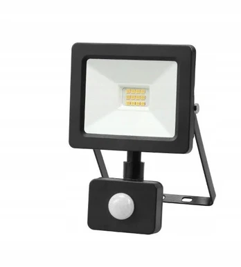 Led prožektorius su judesio davikliu 10w, 900lm, šalta balta, juodas
