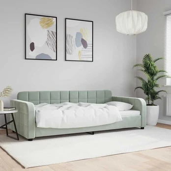 Lova Sofa, šviesiai pilkos spalvos, 90x190cm, aksomas