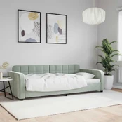 Lova Sofa, šviesiai pilkos spalvos, 90x190cm, aksomas kaina