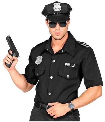 Widmann Juodi policijos marškinėliai kostiumui