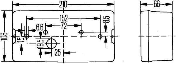 Galinis žibintas HELLA 2VB006 040-051