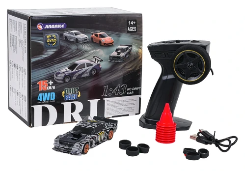 R/C Drift Car 1:43 Green + Accessories