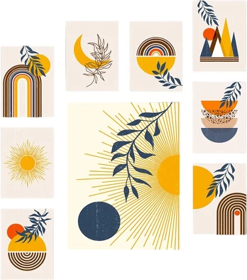 Paveikslas Wallity 9MDF03YS, 30 cm x 40 cm, 9 vnt.