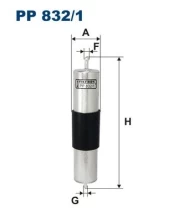 Kuro filtras FILTRON PP 832/1 kaina
