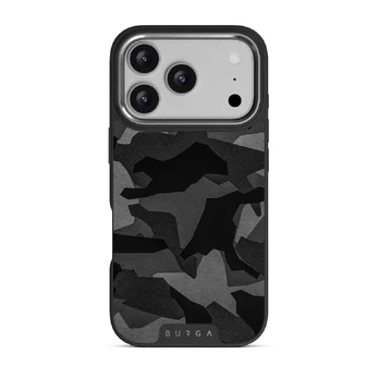 Night Black Camouflage - iPhone 17 Pro Case, Elite Dark (MagSafe) / Silver