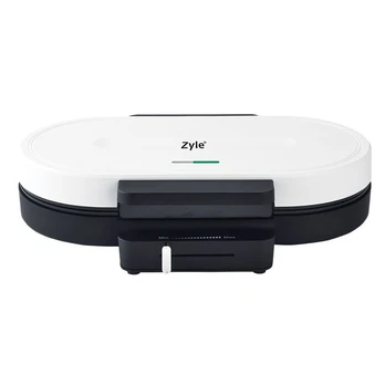 Dviguba čirvinių blynų keptuvė Zyle ZY313W, balta, 1300 W