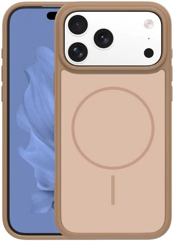 Dėklas Frame Thin Mag case for iPhone 17 Pro Max 6,9' ruda