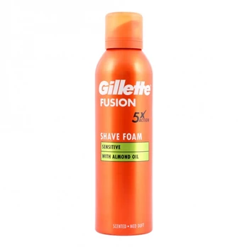 GILLETTE FUSION 5X ACTION SENSITIVE skutimosi putos, 250 ml
