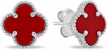 Brilio Silver Beautiful sidabrinis earrings Four-leaf clover EA1157WR