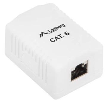 LANBERG OS6-0001-W FTP Data Box 1 prievado RJ45 ekranuotas kat. 6