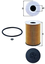 MAHLE OX 787D Alyvos filtras