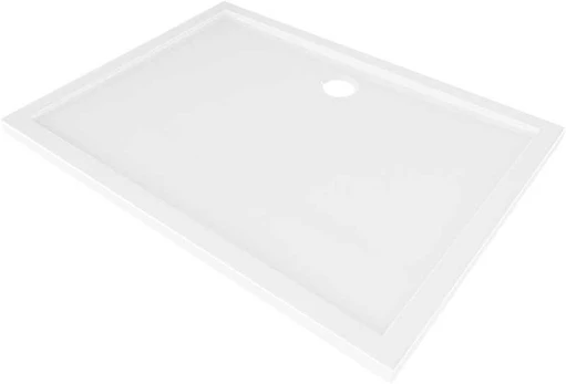 Dušo padėklas Mexen Flow Slim, stačiakampis, 100 x 130 cm, Baltas gloss