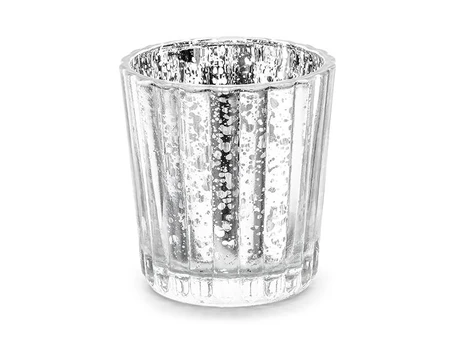 Candle holder, sidabrinis, 6cm (1 pkt / 4 pc.)