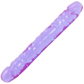 Doc Johnson Crystal Jellies JR. Double Model 12" Flexible Transparent
