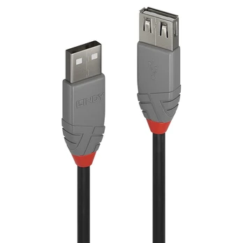 LINDY USB 2.0 Verlängerung Typ A/A Anthra Line M/F 0.5m sch.