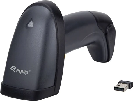 Equip Barcode Handscanner 2D lazerinis mit Halterung 2.4GHz sw
