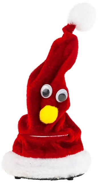 Interaktyvus žaislas Dancing And Playing Santa Hat, 9.5 cm