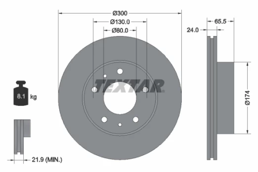 TEXTAR 92116703 Brake Disc